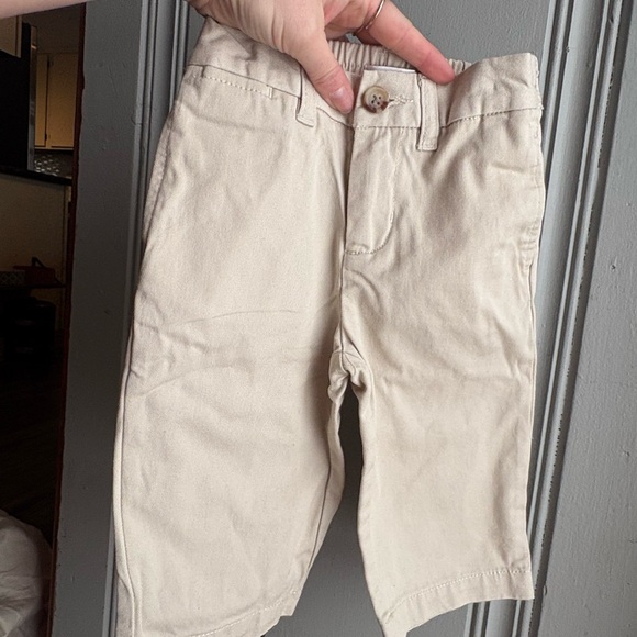 9M Polo Ralph Lauren Khaki Baby Dress Pants Light Beige - Picture 2 of 3